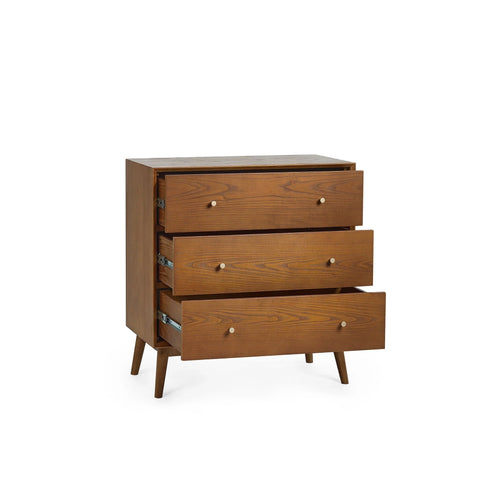 Lowry 3 Drawer Chest - Brown - LOW052