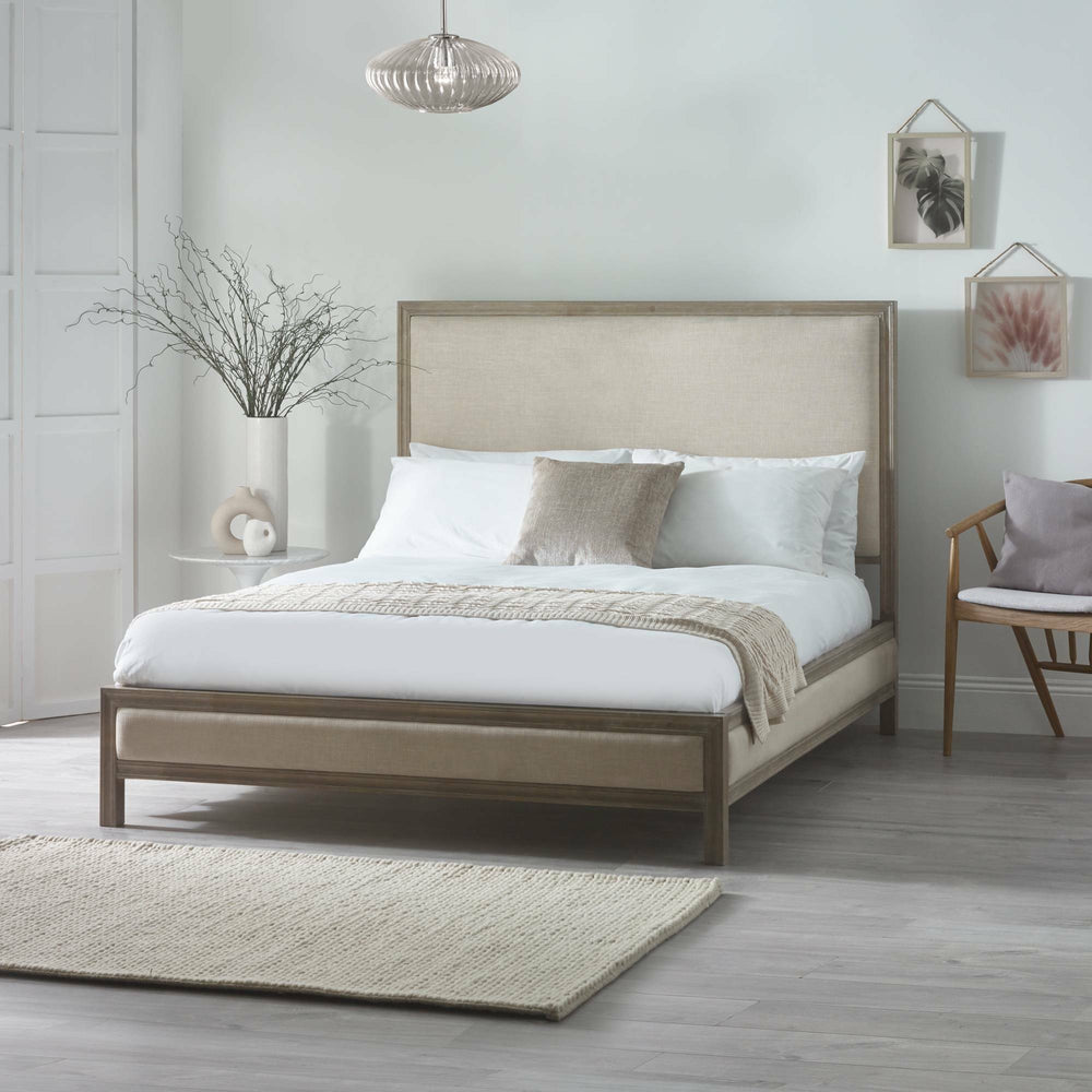 Lucie Bed - Ivory / Double - LUC101