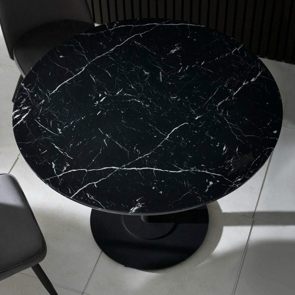 Luca Round Table - Black / 80cm - LUC302