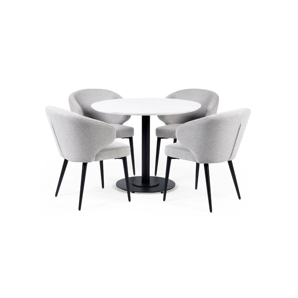 Luca Round Table - Black / 80cm - LUC302
