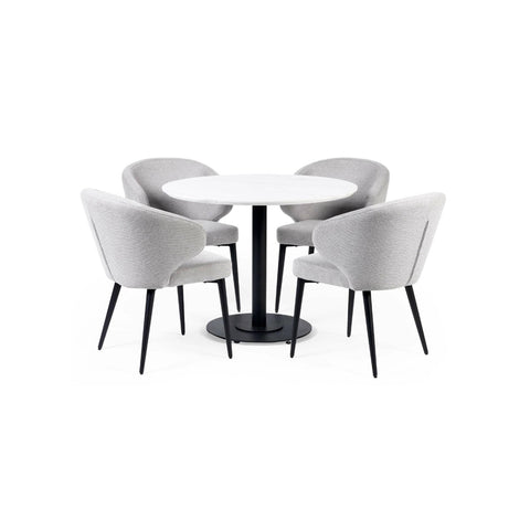 Luca Round Table - Black / 80cm - LUC302