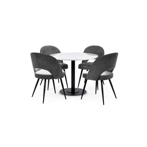 Luca Round Table - Black / 80cm - LUC302