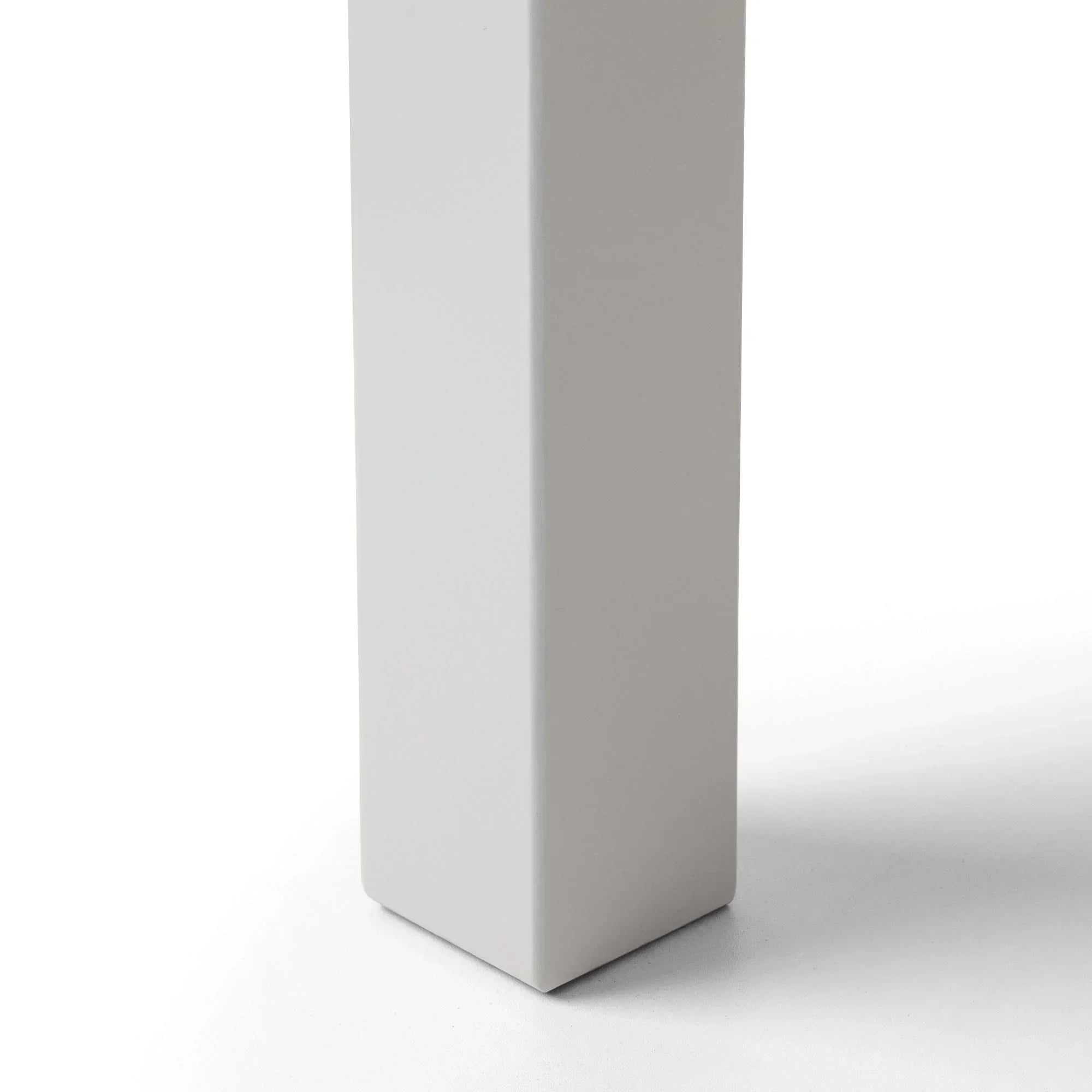 Dove grey single bed frame leg with smooth finish and clean corner detail