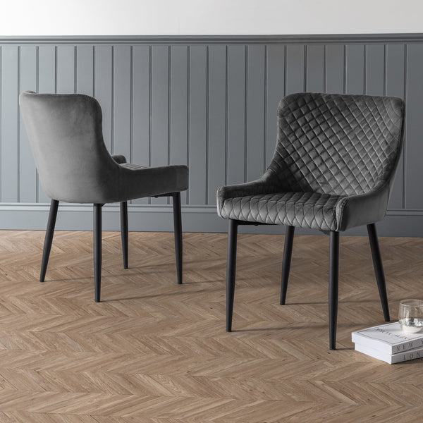 Luxe Dining Chair (Set of 2) - Grey - LUX101