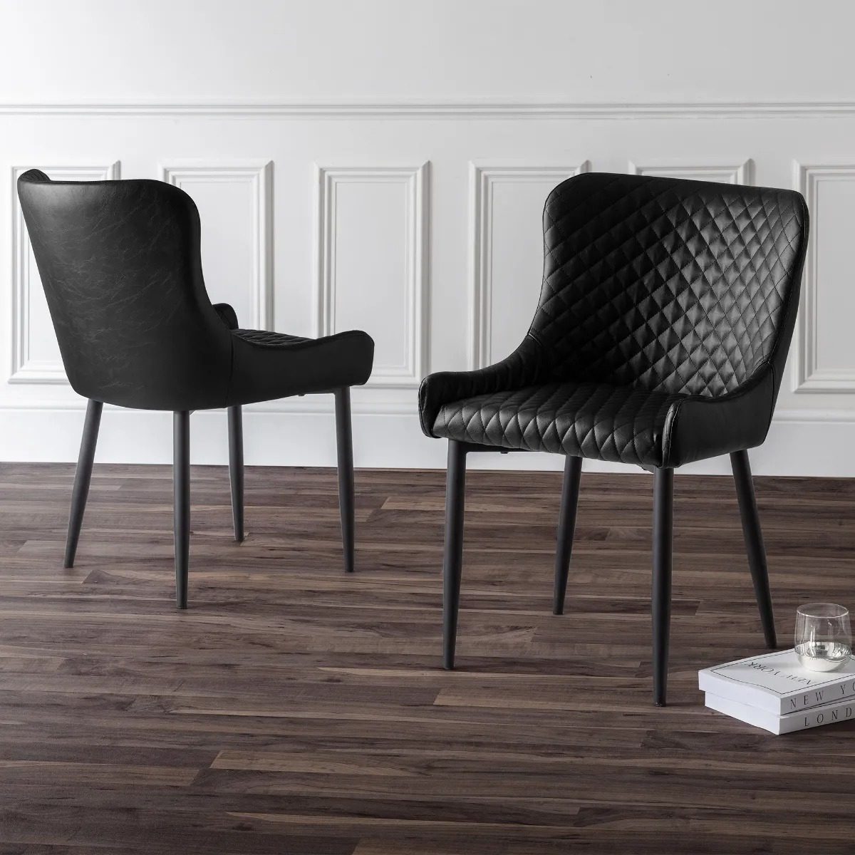 Luxe Faux Leather Dining Chair