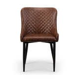 Luxe Faux Leather Dining Chair