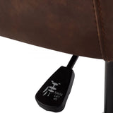 Luxe Office Chair In Brown Faux Leather
