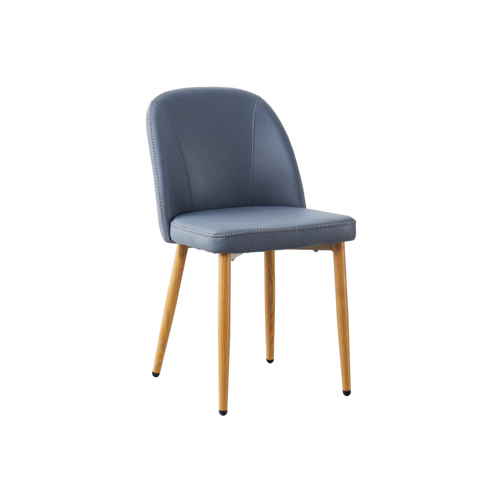 Leo Chair Grey - Oak Legs