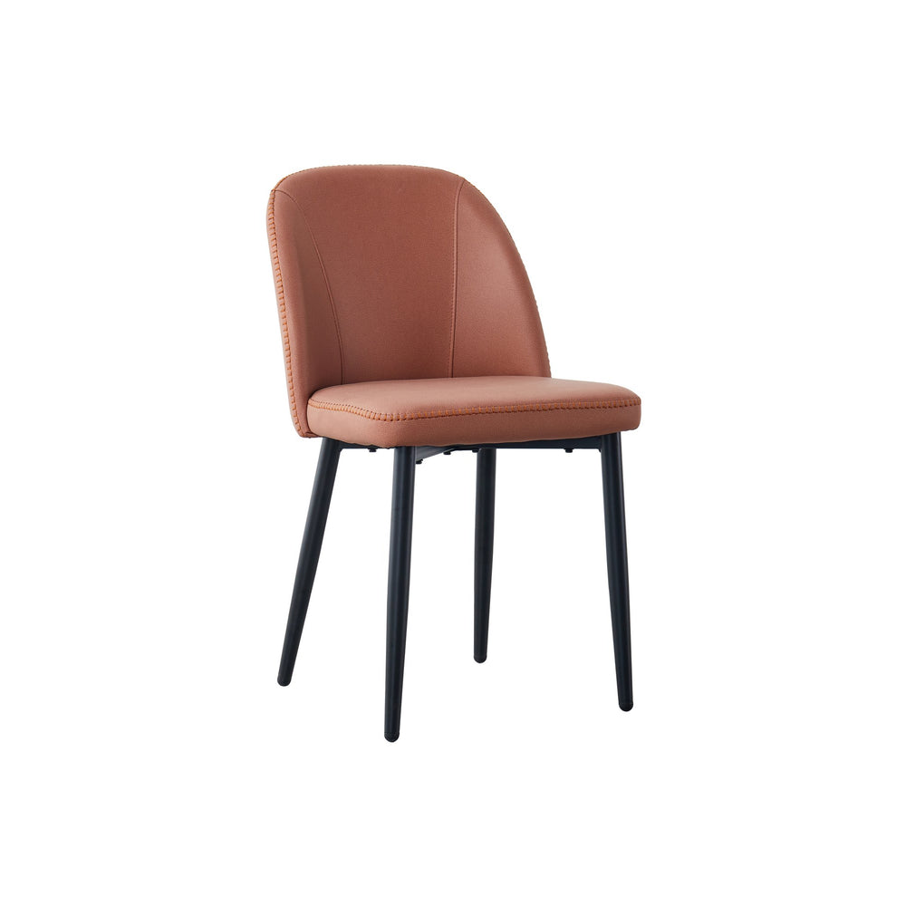 Leo Chair Salmon - Black Legs