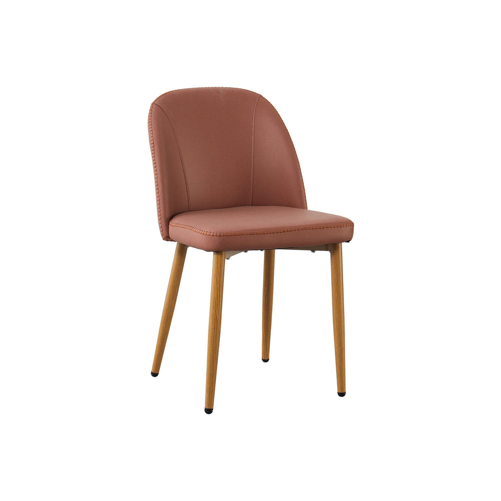 Leo Chair Salmon - Oak Legs