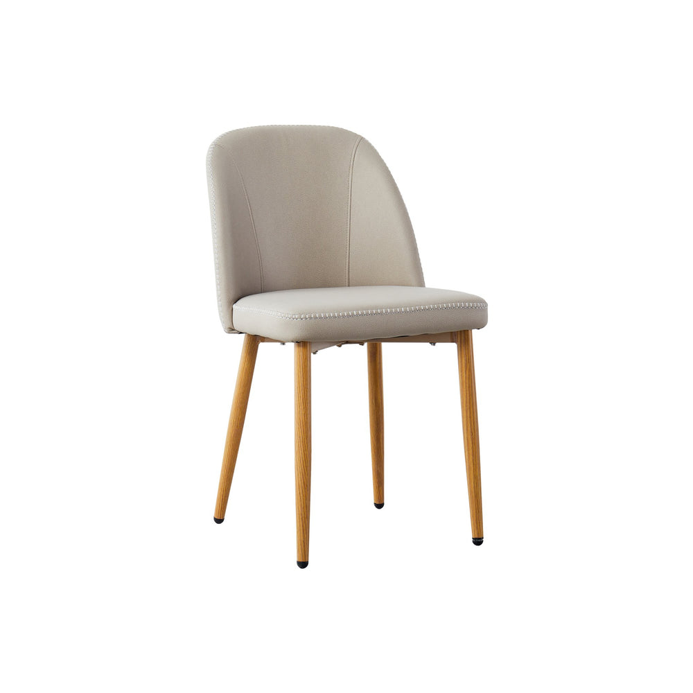 Leo Chair Taupe with Oak Legs