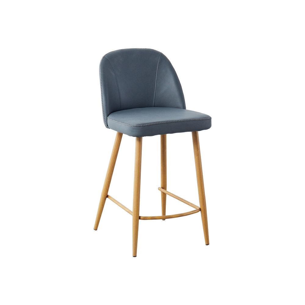 Leo Bar Stool Grey - Oak Legs