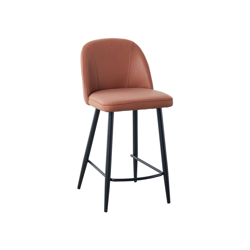 Leo Bar Stool Salmon - Black Legs