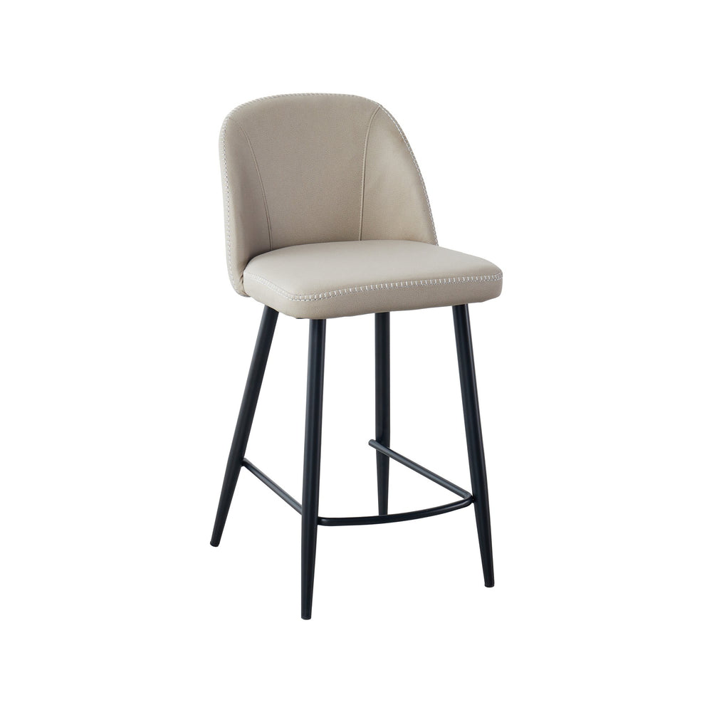Leo Bar Stool Taupe - Black Legs