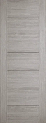 Light grey Hampshire door with horizontal panels and wood grain texture, front view