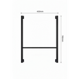 Matt black metal towel rail with minimalist rectangular frame design | Home Centre Direct UK