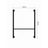 Matt black metal towel rail with minimalist rectangular frame design | Home Centre Direct UK
