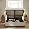 Maddock Ottoman Storage Bed - Beige / King - MAD002