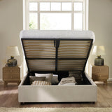 Maddock Ottoman Storage Bed - Beige / King - MAD002