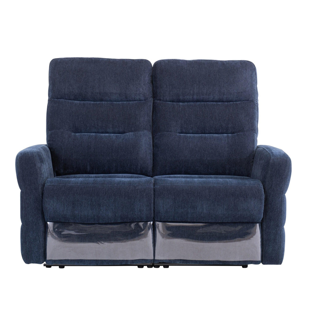 Blue Leather Electric 2-Seater Recliner Sofa for Ultimate Comfort