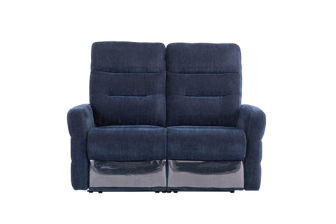 Blue Leather Electric 2-Seater Recliner Sofa for Ultimate Comfort