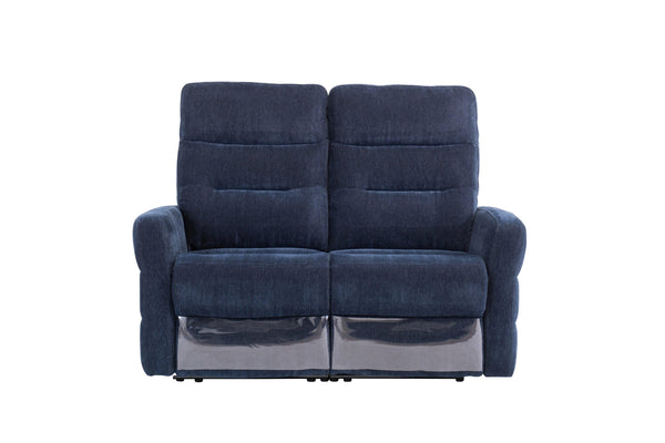 Blue Leather Electric 2-Seater Recliner Sofa for Ultimate Comfort