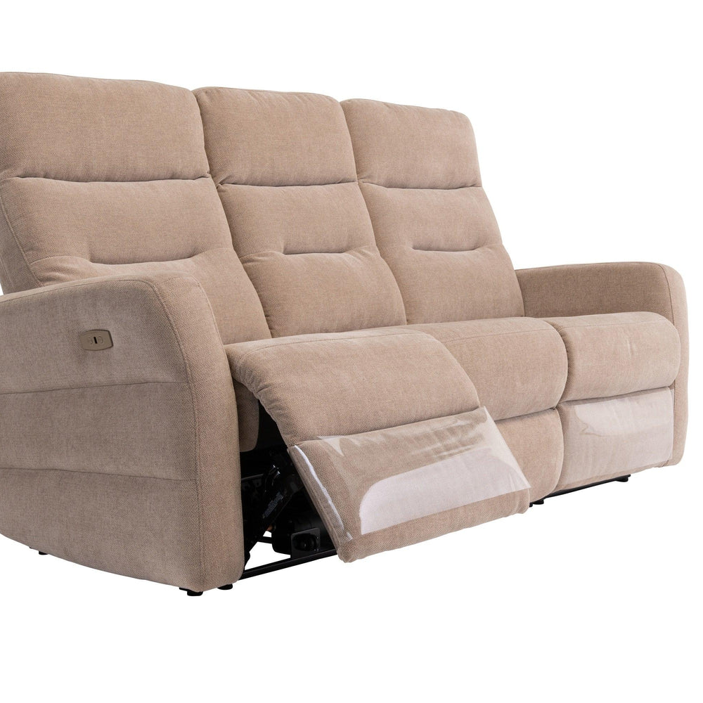 Luxury Mink Fabric Electric 3-Seater Recliner Sofa for Comfort