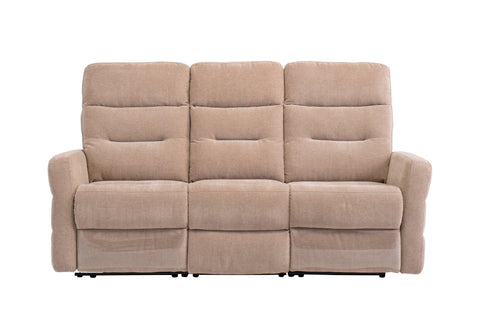 Luxury Mink Fabric Electric 3-Seater Recliner Sofa for Comfort