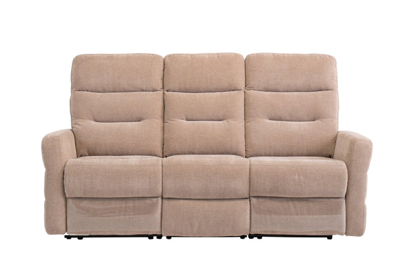 Luxury Mink Fabric Electric 3-Seater Recliner Sofa for Comfort