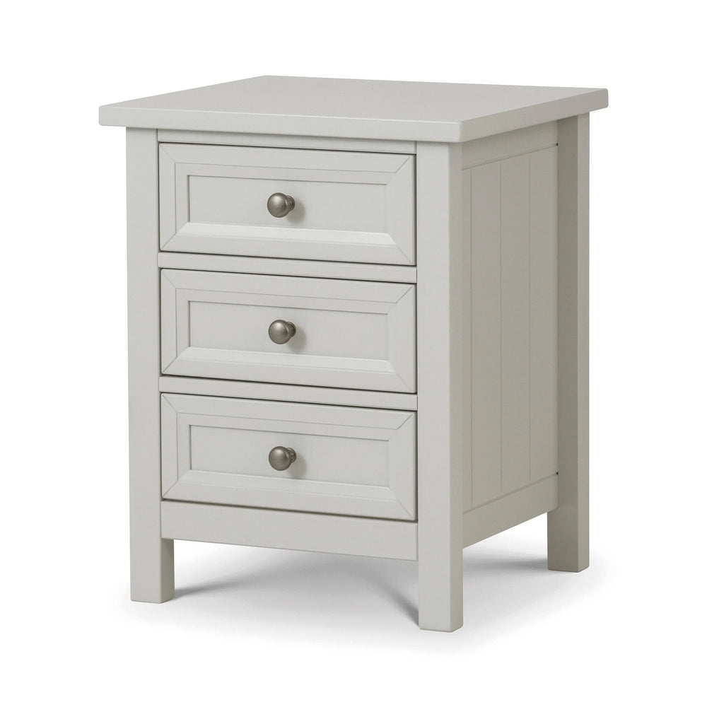 Maine 3 Drawer Bedside - Black - MAI151