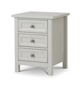 Maine 3 Drawer Bedside - Black - MAI151
