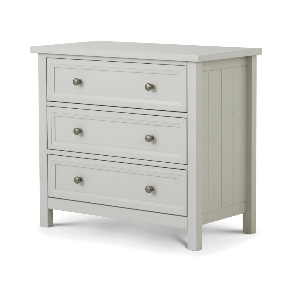 Maine 3 Drawer Wide Chest - White - MAI102