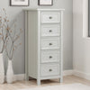 Maine 5 Drawer Tall Chest - Black - MAI154