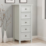 Maine 5 Drawer Tall Chest - Black - MAI154