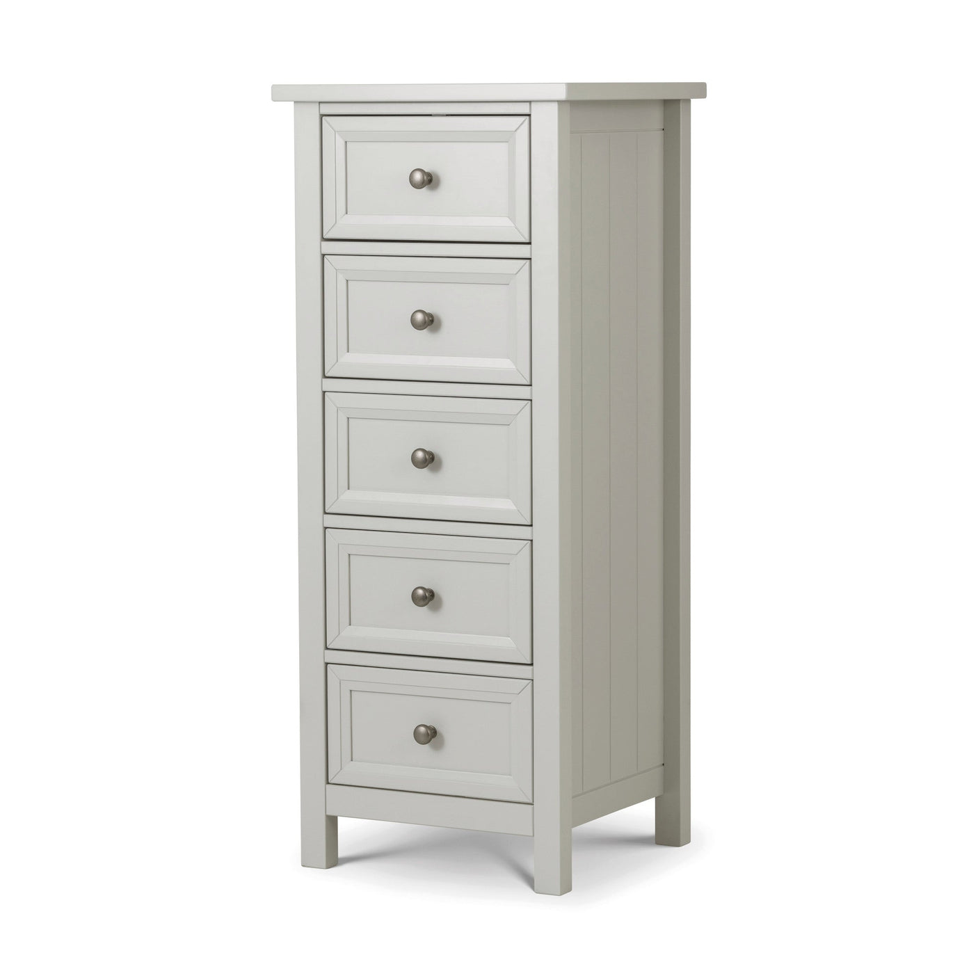 Maine 5 Drawer Tall Chest - Black - MAI154