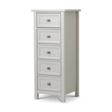 Maine 5 Drawer Tall Chest - Black - MAI154