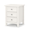 Maine 3 Drawer Bedside - White - MAI101