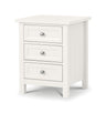 Maine 3 Drawer Bedside - White - MAI101