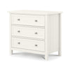 Maine 3 Drawer Wide Chest - White - MAI102