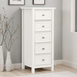 Maine 5 Drawer Tall Chest - Black - MAI154