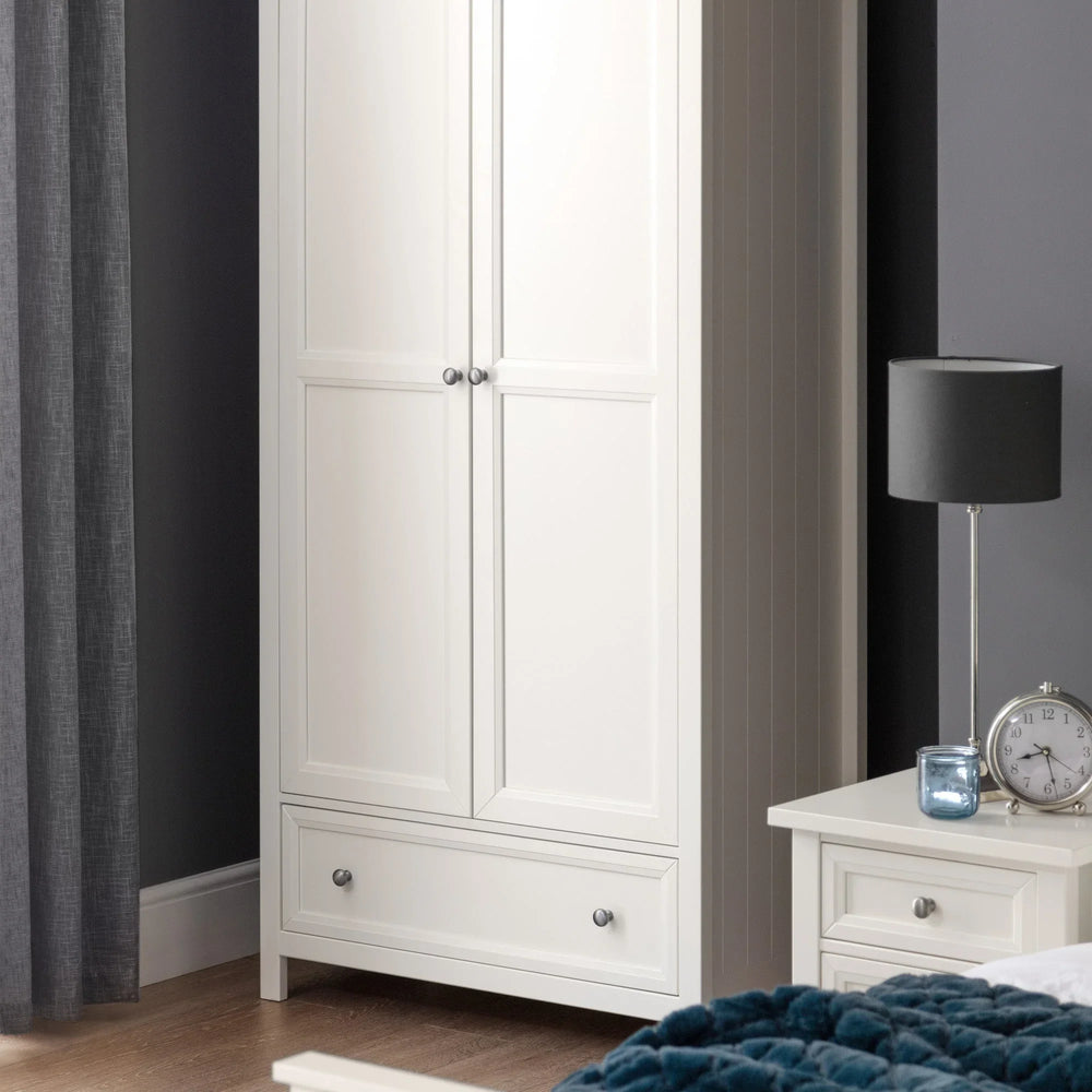 Maine 2 Door Combination Wardrobe - Grey - MAI006