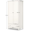 Maine 2 Door Combination Wardrobe - Grey - MAI006
