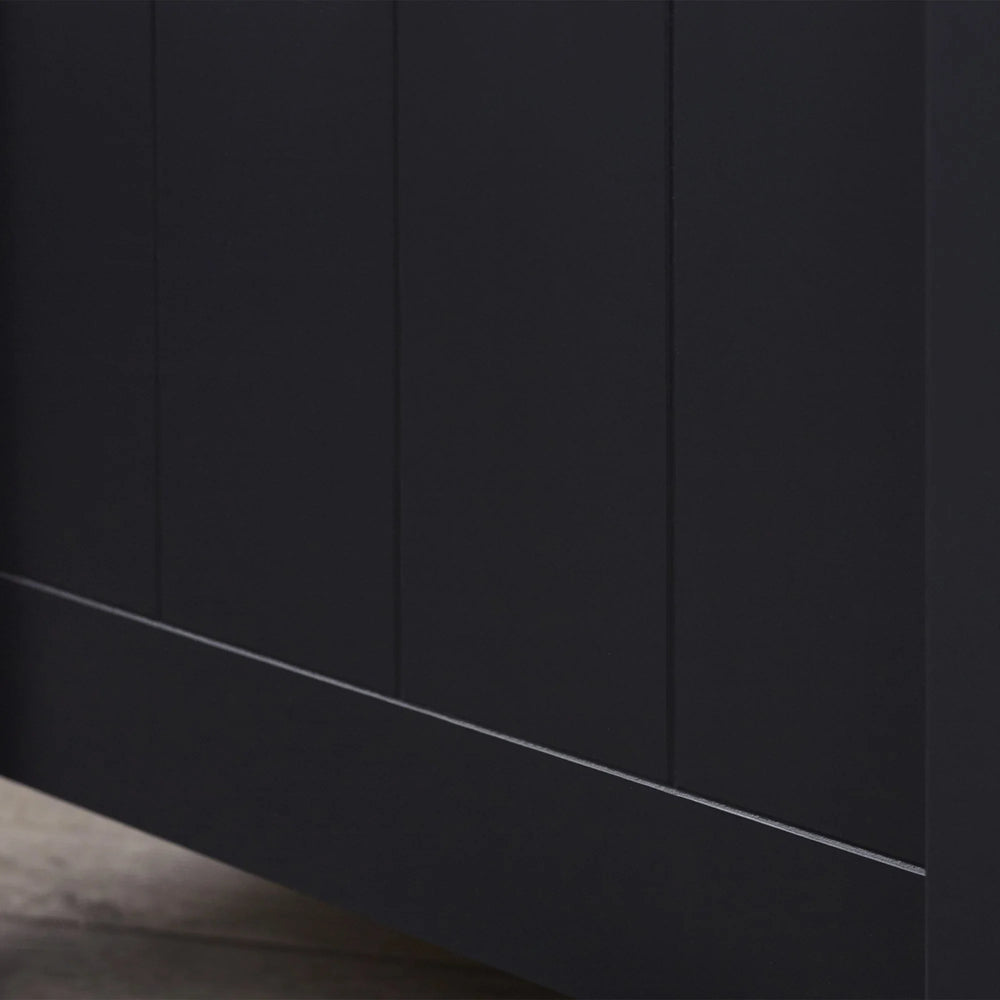 Maine 3 Drawer Bedside - Black - MAI151