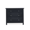 Maine 3 Drawer Wide Chest - Black - MAI152