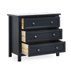 Maine 3 Drawer Wide Chest - White - MAI102