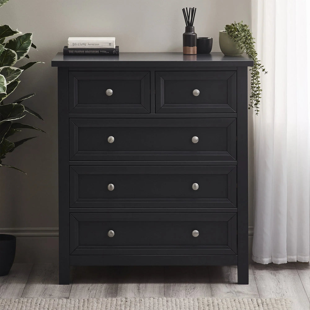 Maine 3 + 2 Drawer Chest - Grey - MAI003