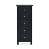 Maine 5 Drawer Tall Chest - White - MAI104