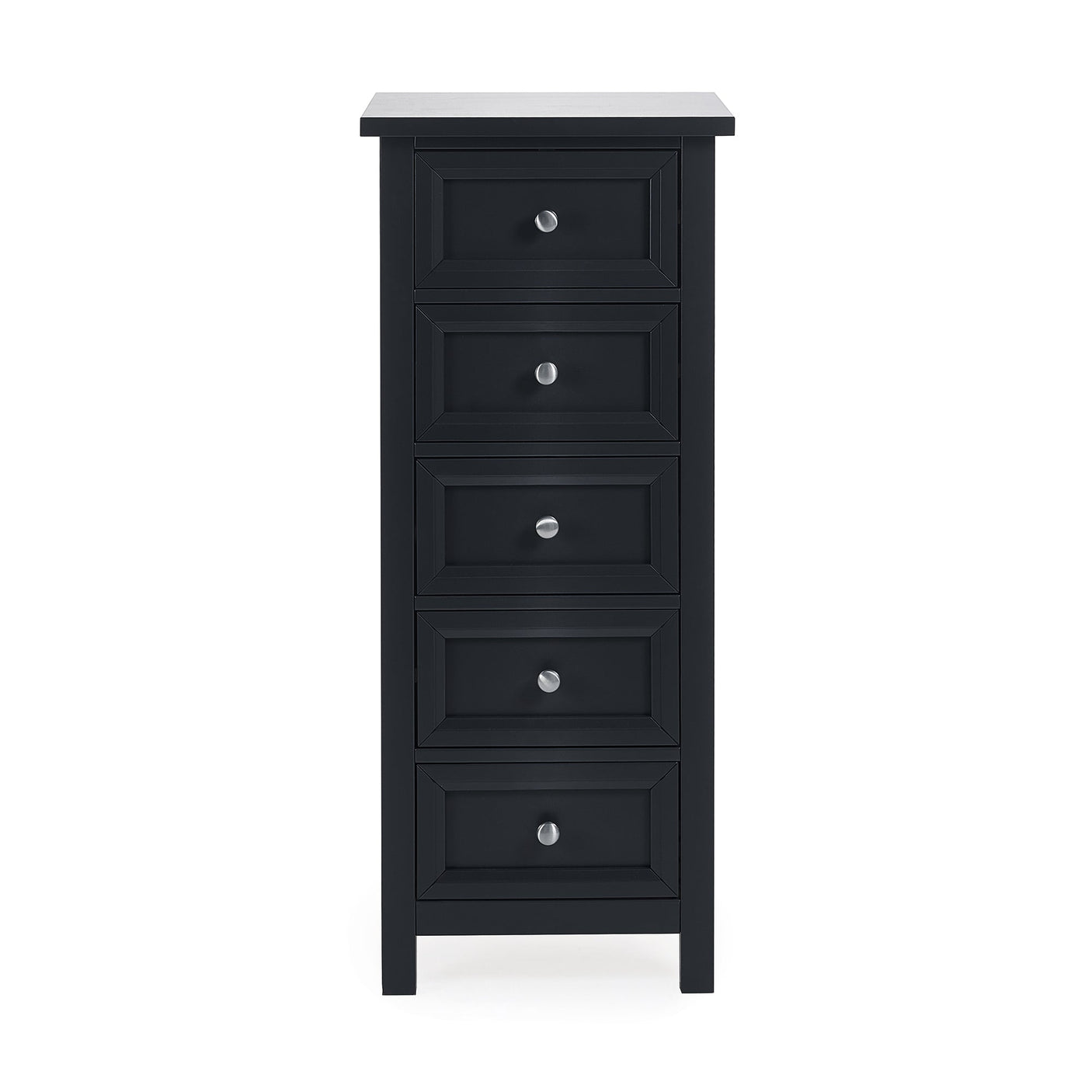 Maine 5 Drawer Tall Chest - White - MAI104