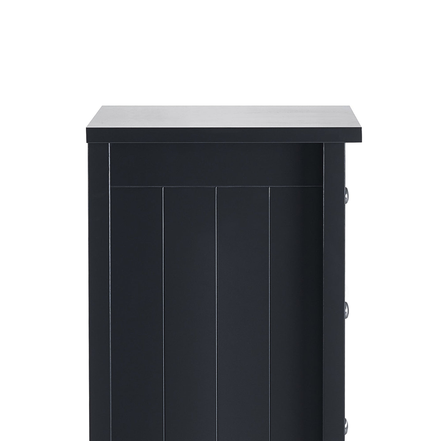 Maine 5 Drawer Tall Chest - Black - MAI154