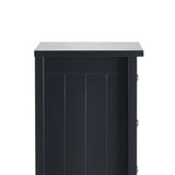 Maine 5 Drawer Tall Chest - Black - MAI154